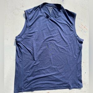 Men's 01. Algo Tank Top Blue Solid  2XL Quick Dry Active Casual Athleisure Gym